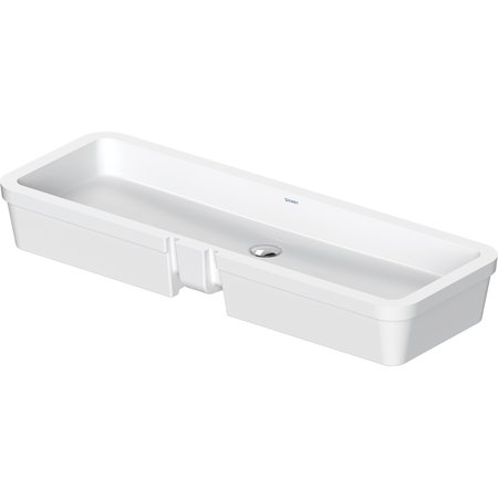 DURAVIT Vero Air Undermount Sink 39 3/8  White High Gloss, Number Of Faucet Holes: 0, Overflow, Ground - 0384100017